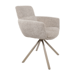 Nijwie MySons Harry armstoel - taupe draaipoot 360 - Present - Sandy 121 - Unique Collection