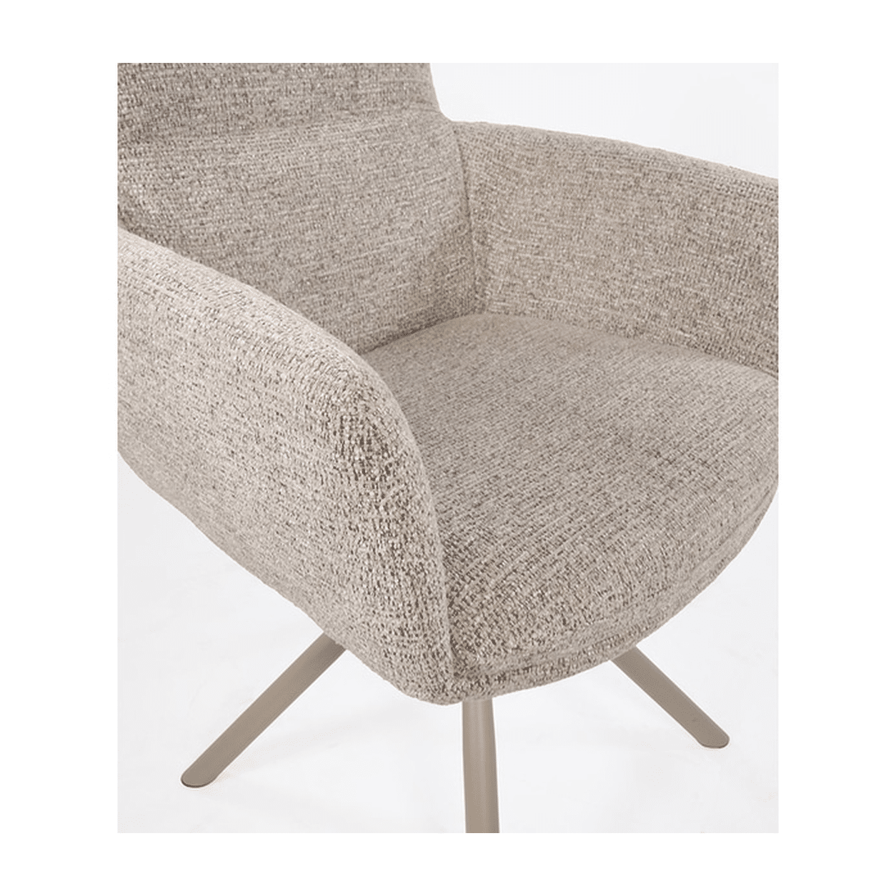 Nijwie MySons Harry armstoel - taupe draaipoot 360 - Present - Sandy 121 - Unique Collection