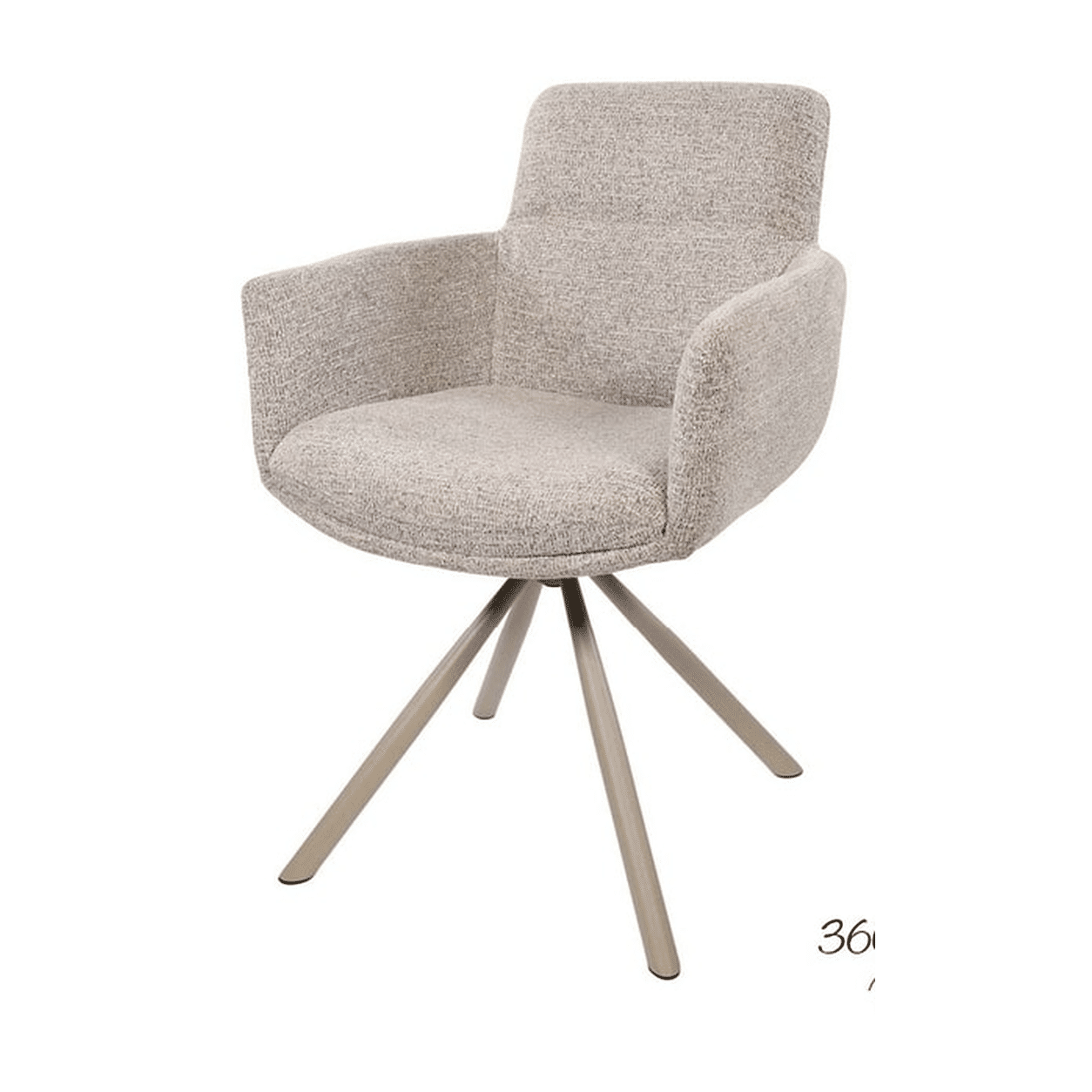 Nijwie MySons Harry armstoel - taupe draaipoot 360 - Present - Sandy 121 - Unique Collection