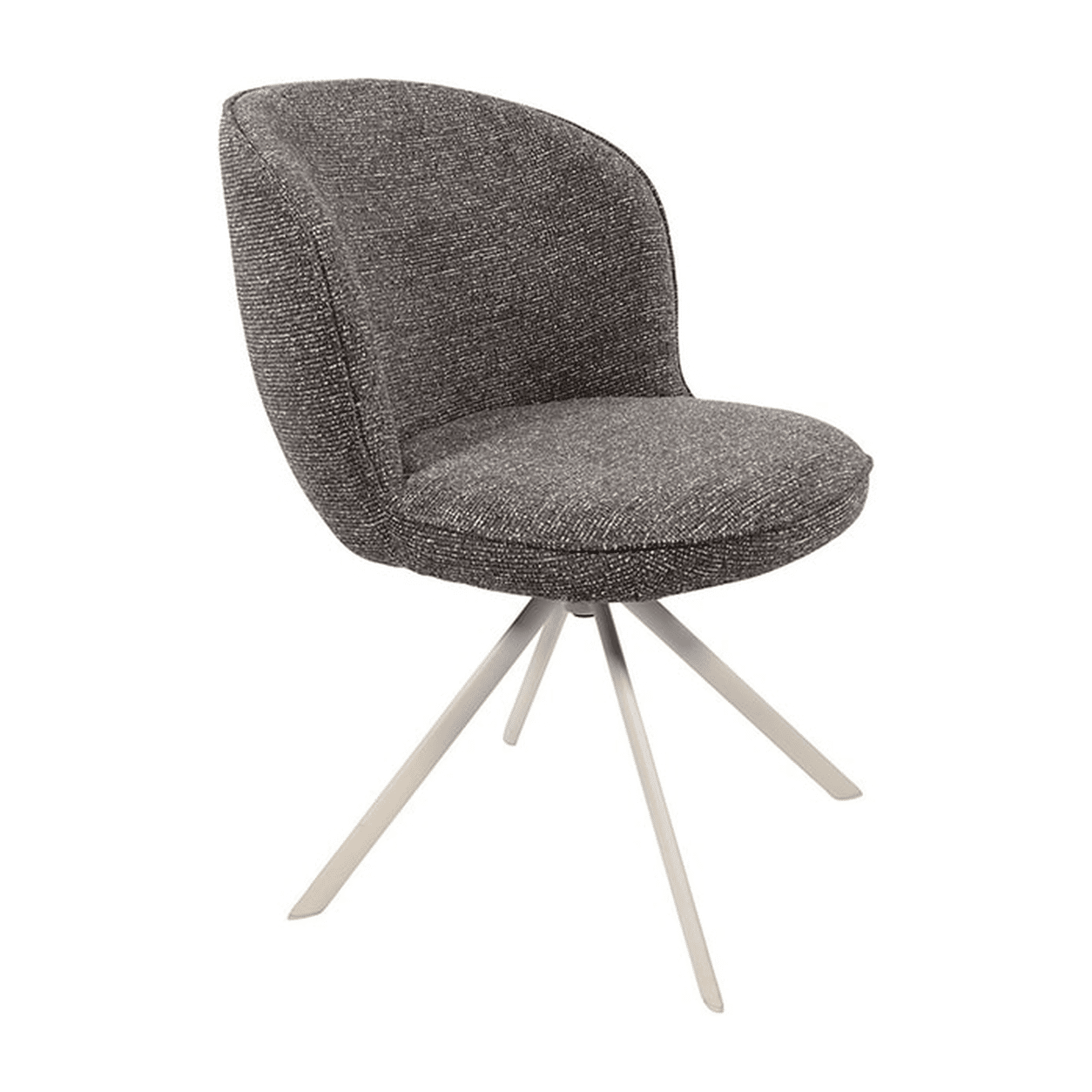 Nijwie MySons Kate eetkamerstoel - off-white draaipoot 360 - Present - Dark brown 456 - Unique Collection