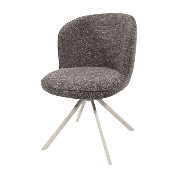 Nijwie MySons Kate eetkamerstoel - off-white draaipoot 360 - Present - Dark brown 456 - Unique Collection