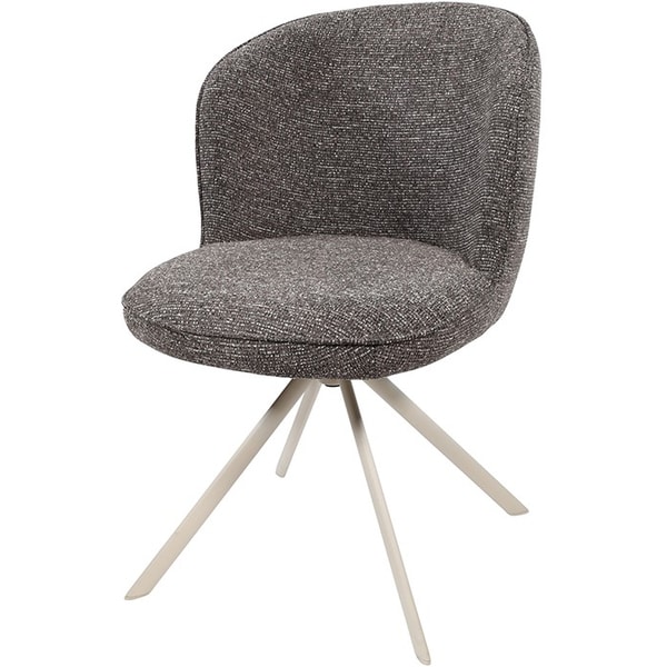 Nijwie MySons Kate eetkamerstoel - off-white draaipoot 360 - Present - Dark brown 456 - Unique Collection