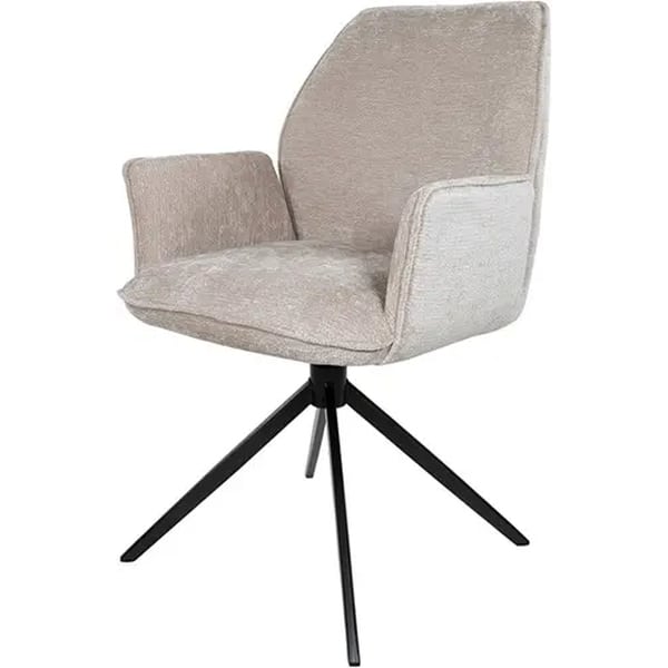 Nijwie MySons Riva eetkamerstoel - draaipoot 360ARS - Vibe - Beige 08 - Unique Collection