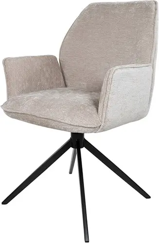 Nijwie MySons Riva eetkamerstoel - draaipoot 360ARS - Vibe - Beige 08 - Unique Collection