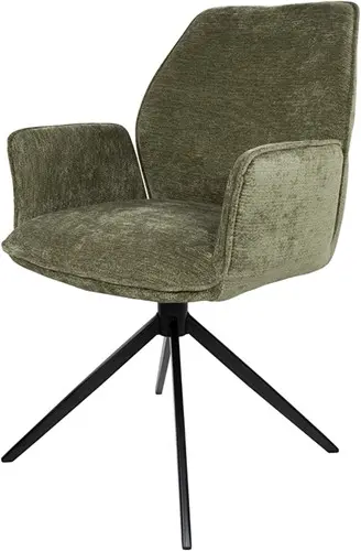 Nijwie MySons Riva eetkamerstoel - draaipoot 360ARS - Vibe - Moss 38 - Unique Collection