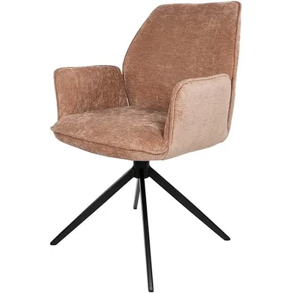 Nijwie MySons Riva eetkamerstoel - draaipoot 360ARS - Vibe - Salmon 52 - Unique Collection