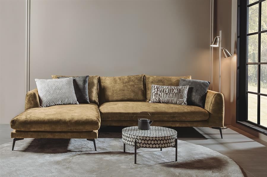 Tower Living Nottingham 2 5-AR + Chaise L - Adore 015 Yellow Orange