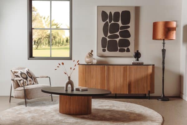 SHOWMODEL Tower Living salontafel Palazzo ovaal 130x75x40 cm teak