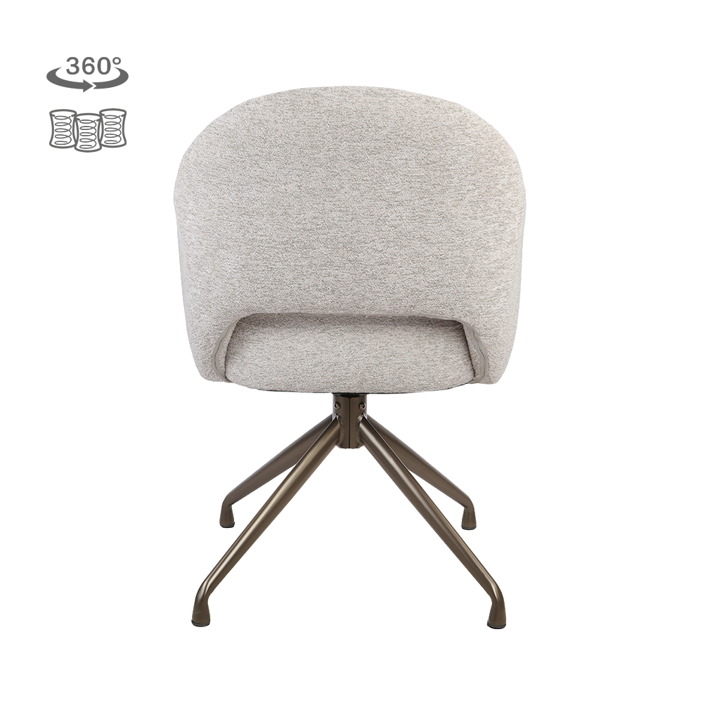 Tower Living Porto Armstoel - Toro 35 beige - Anodic (draaibaar)