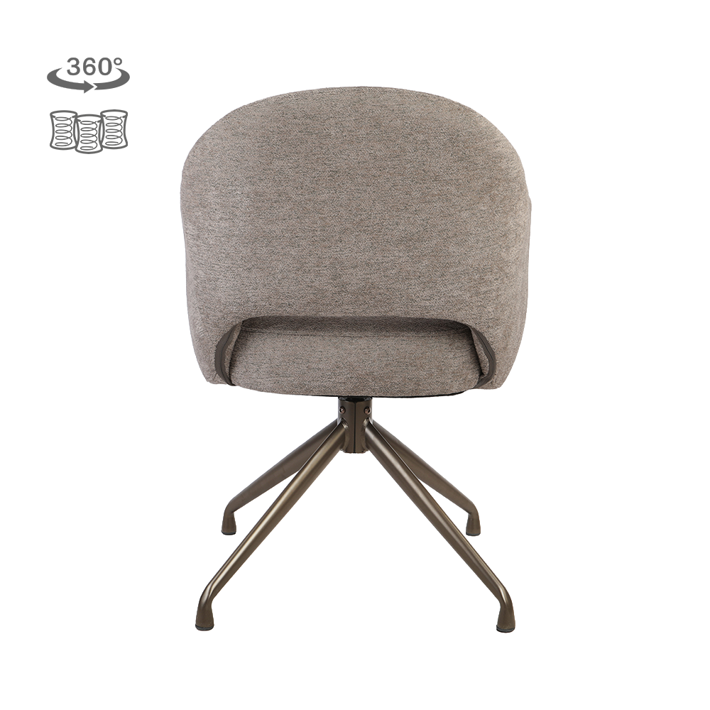 Tower Living Porto Armstoel - Toro 45 mocca - Anodic (draaibaar)