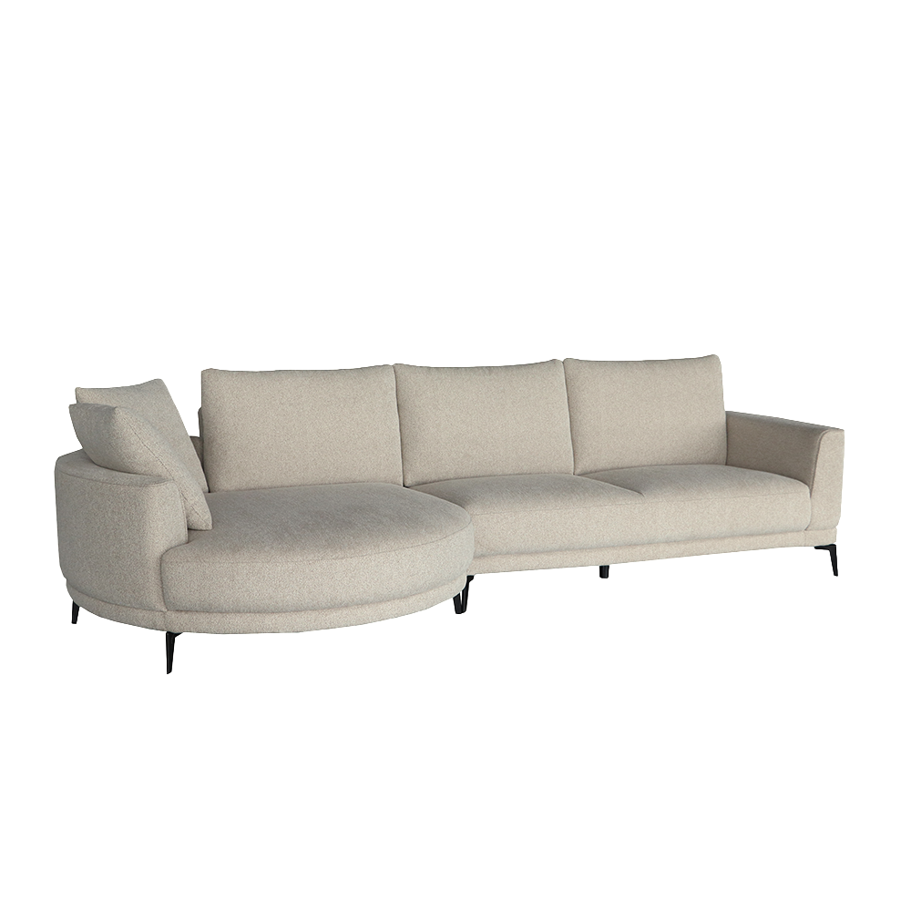 Tower Living Prescot Chaise L + 2 5-AR - Sahara 120 sand