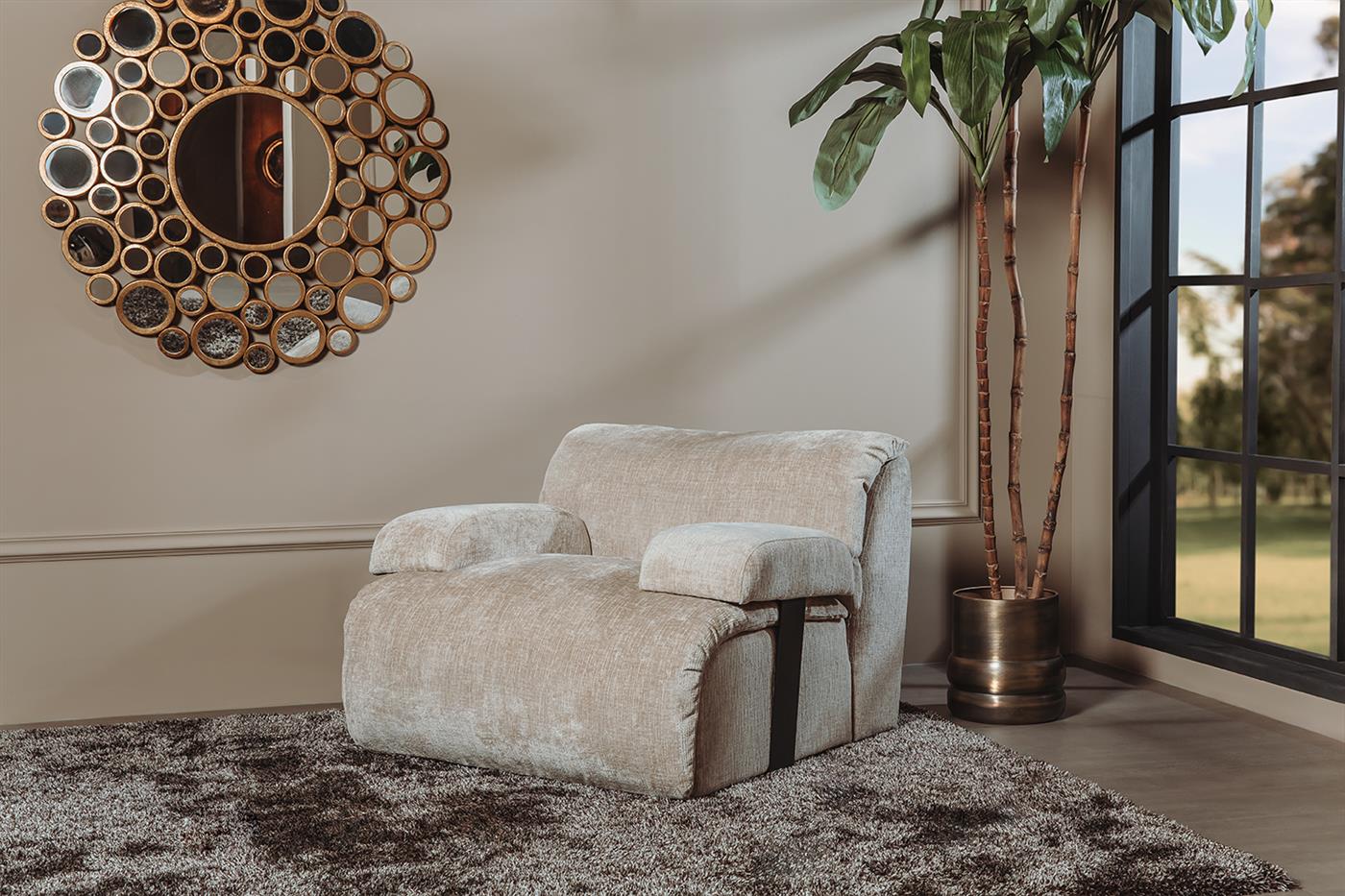 Tower Living Redford 1-seater no arm - Touch 102 beige