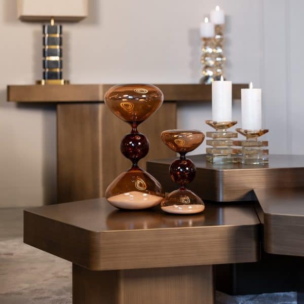 Richmond Interiors Decoratief object Elba brown hourglass small