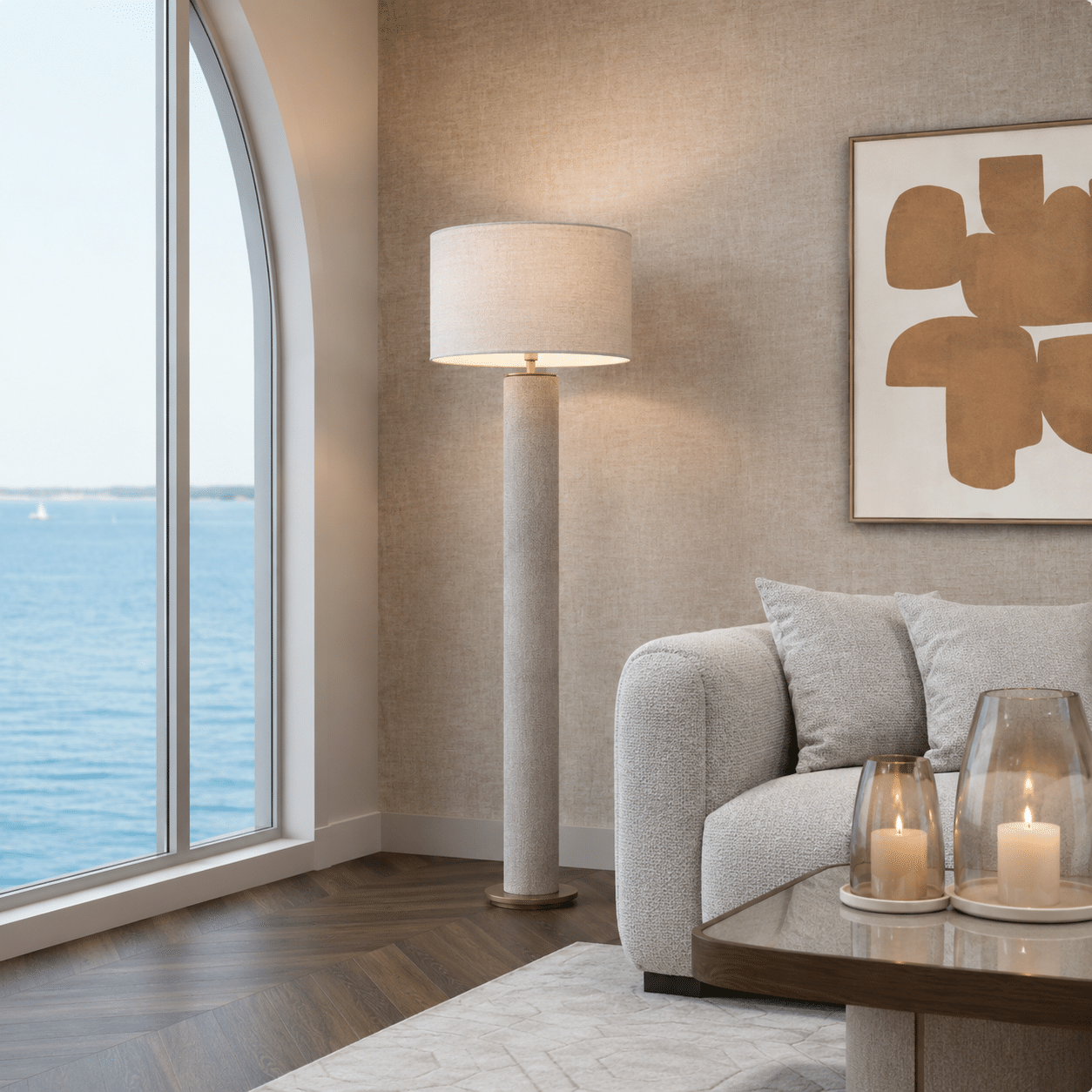 Richmond Interiors Vloerlamp Joline beige
