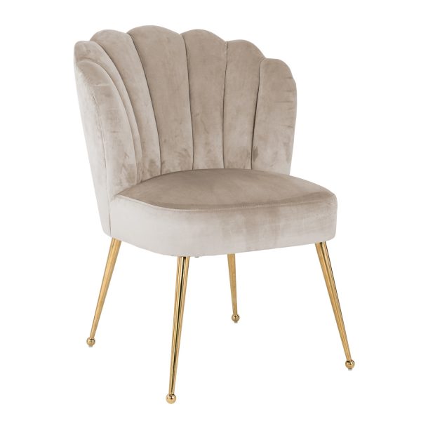 Richmond Interiors Eetkamerstoel Pippa khaki velvet
