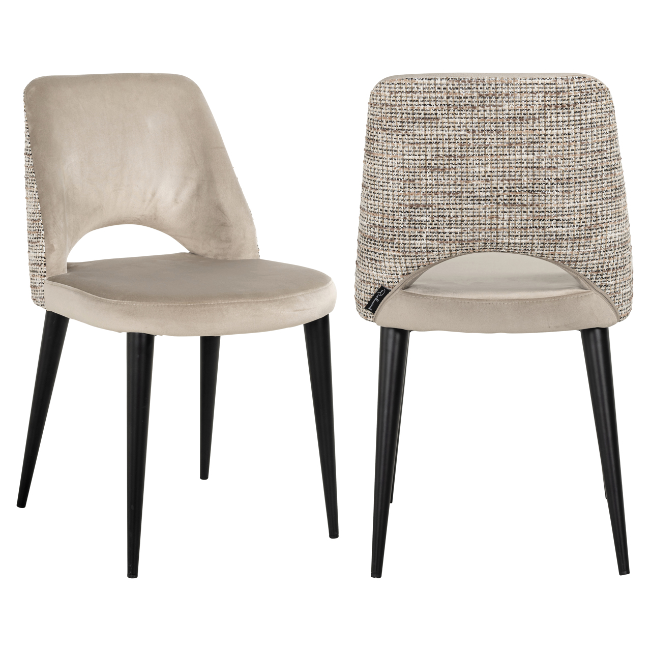 Richmond Interiors Eetkamerstoel Tabitha trendy nature fire retardant (Set of 2)