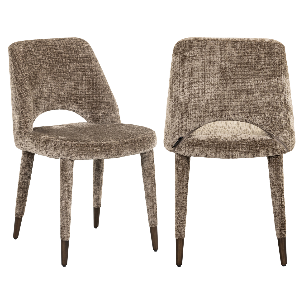 Richmond Interiors Eetkamerstoel Cecilia niagara stone fire retardant (Set of 2)