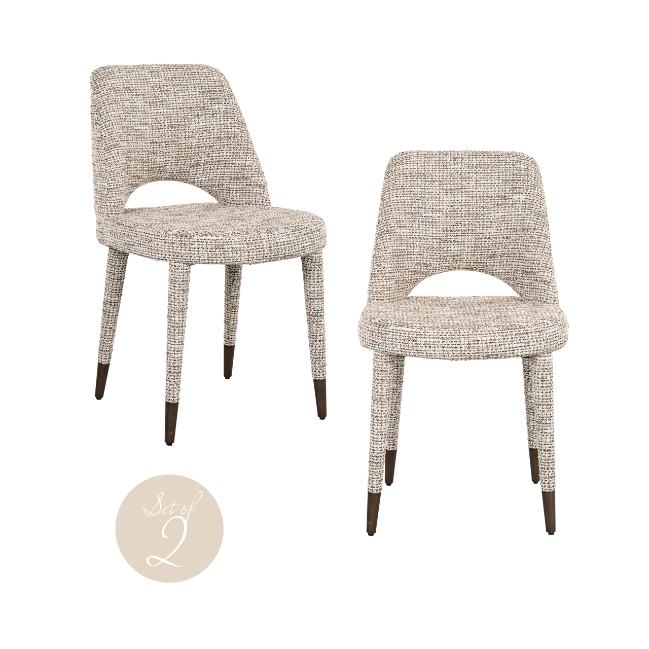 Richmond Interiors Eetkamerstoel Cecilia trendy nature (Set of 2)