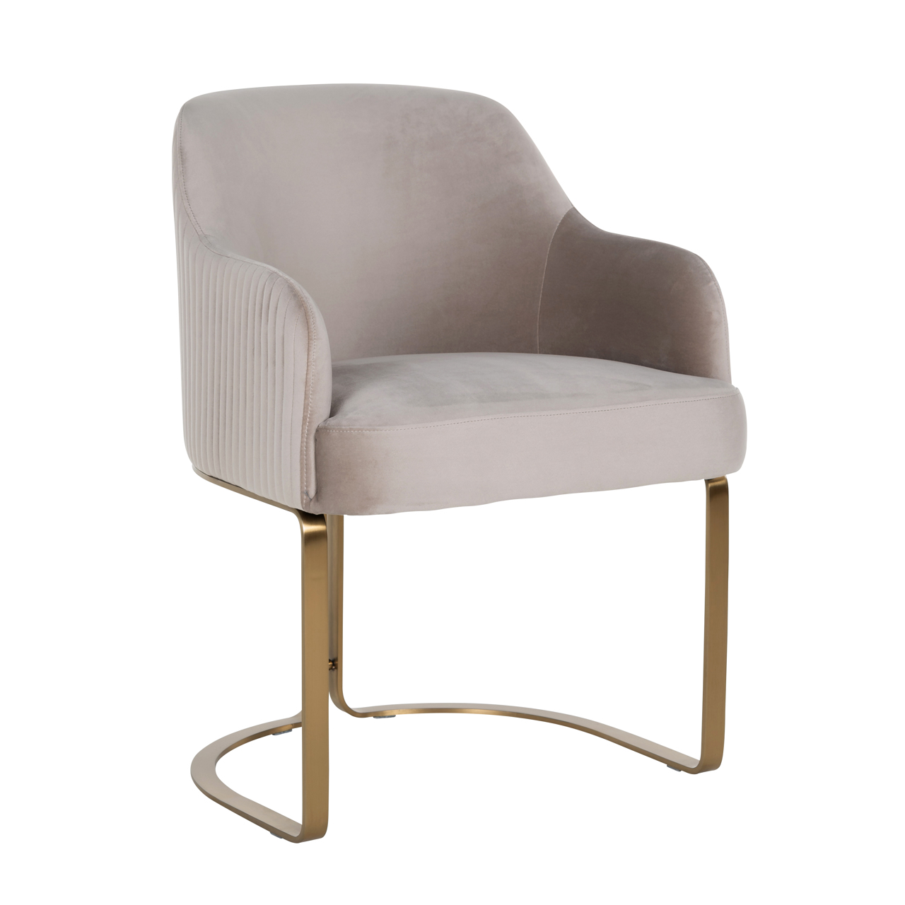 Richmond Interiors Eetkamerstoel Hadley khaki velvet fire retardant