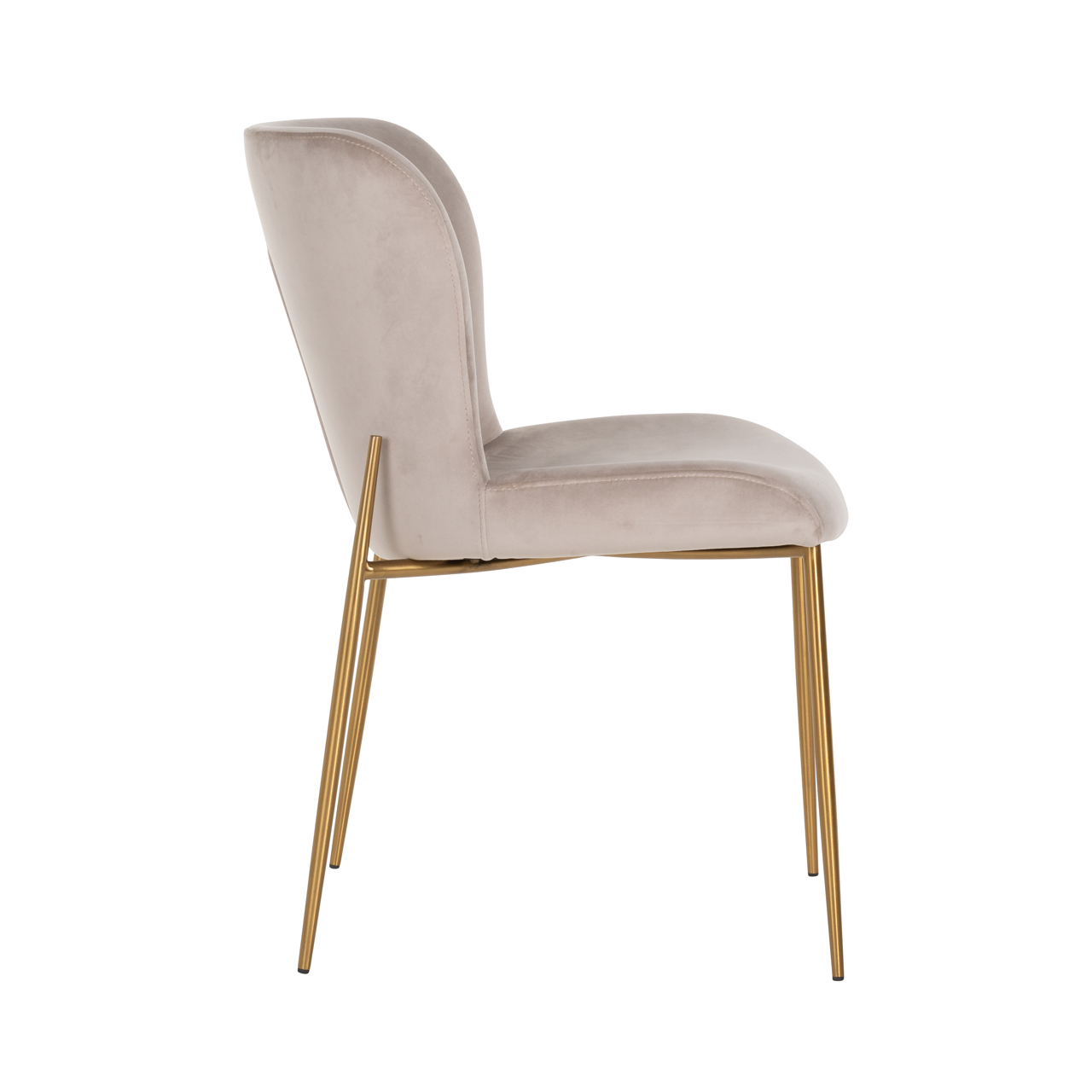 Richmond Interiors Eetkamerstoel Odessa khaki velvet fire retardant (Set of 2)