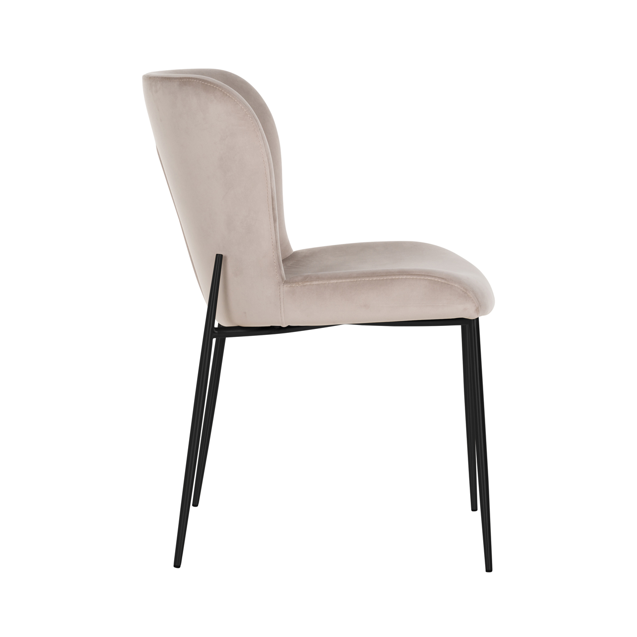 Richmond Interiors Eetkamerstoel Darby khaki velvet fire retardant (Set of 2)