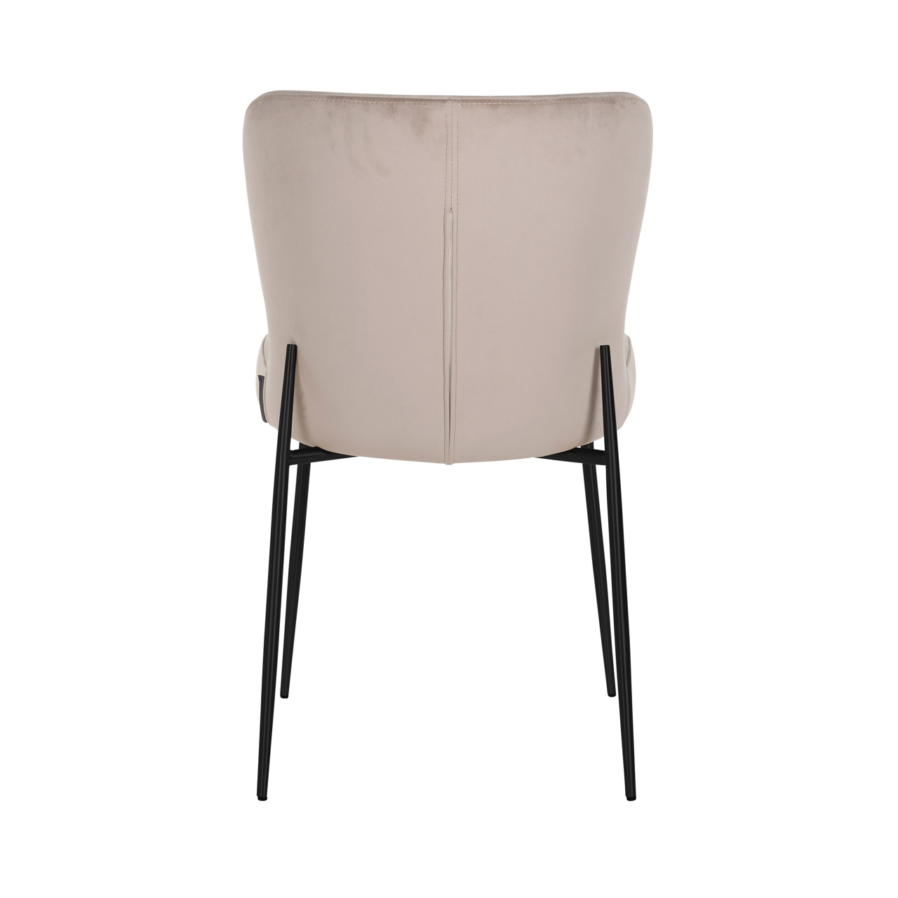 Richmond Interiors Eetkamerstoel Darby khaki velvet fire retardant (Set of 2)