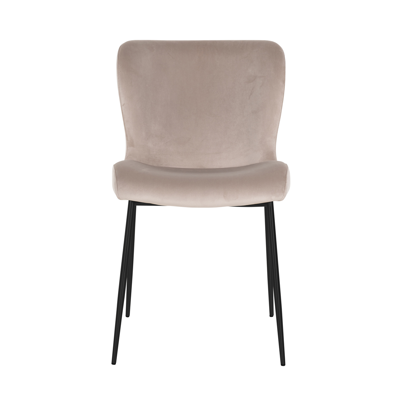 Richmond Interiors Eetkamerstoel Darby khaki velvet fire retardant (Set of 2)
