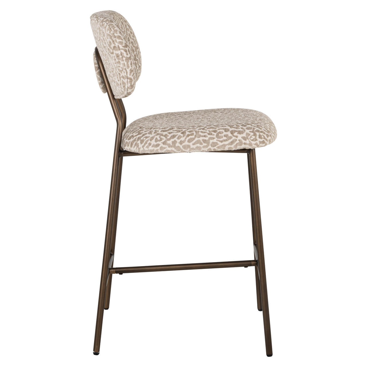 Richmond Interiors Counterstoel Xenia beige leopard fire retardant (Set of 2)