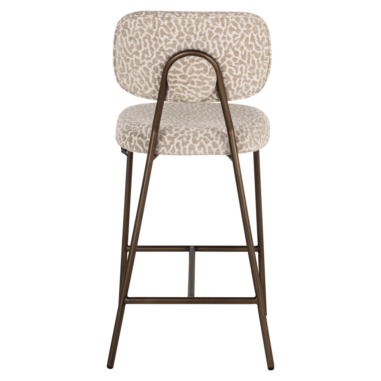 Richmond Interiors Counterstoel Xenia beige leopard fire retardant (Set of 2)