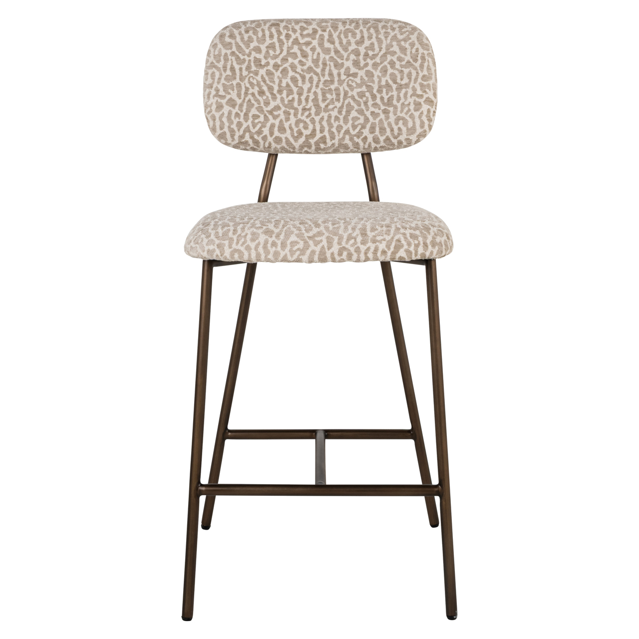 Richmond Interiors Counterstoel Xenia beige leopard fire retardant (Set of 2)