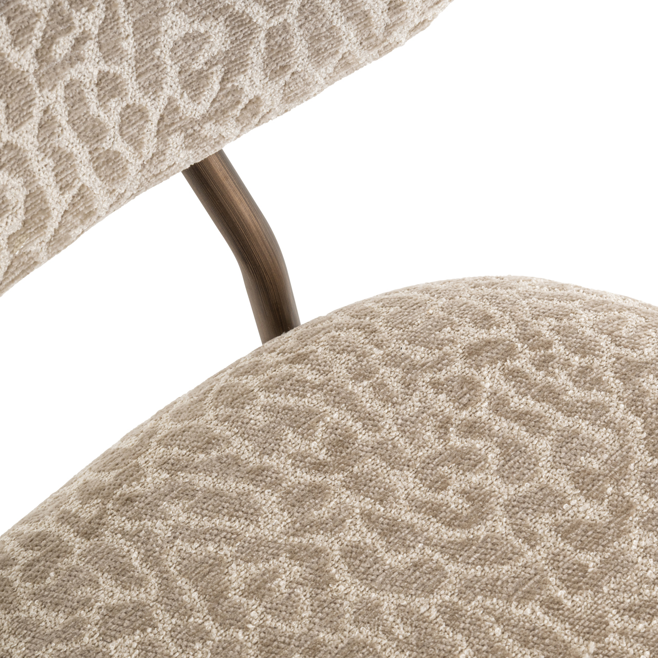 Richmond Interiors Counterstoel Xenia beige leopard fire retardant (Set of 2)
