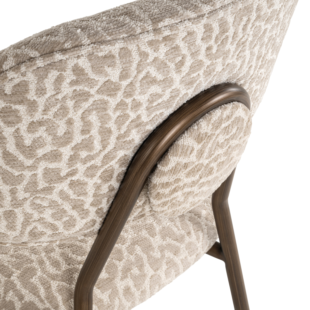 Richmond Interiors Counterstoel Xenia beige leopard fire retardant (Set of 2)