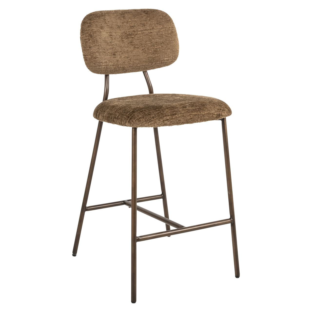 Richmond Interiors Counterstoel Xenia brandy fusion fire retardant (Set of 2)