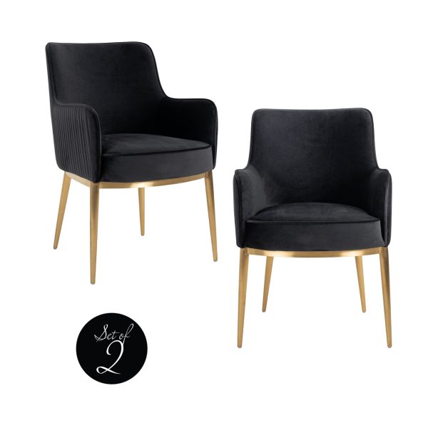 Richmond Interiors Eetkamerstoel Breeze quartz anthracite fire retardant (Set of 2)