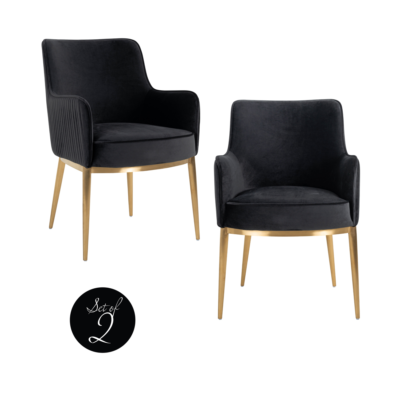 Richmond Interiors Eetkamerstoel Breeze quartz anthracite fire retardant (Set of 2)
