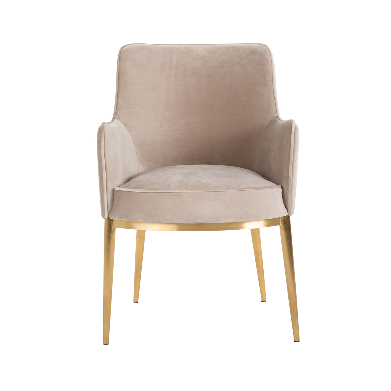 Richmond Interiors Eetkamerstoel Breeze khaki velvet fire retardant (Set of 2)