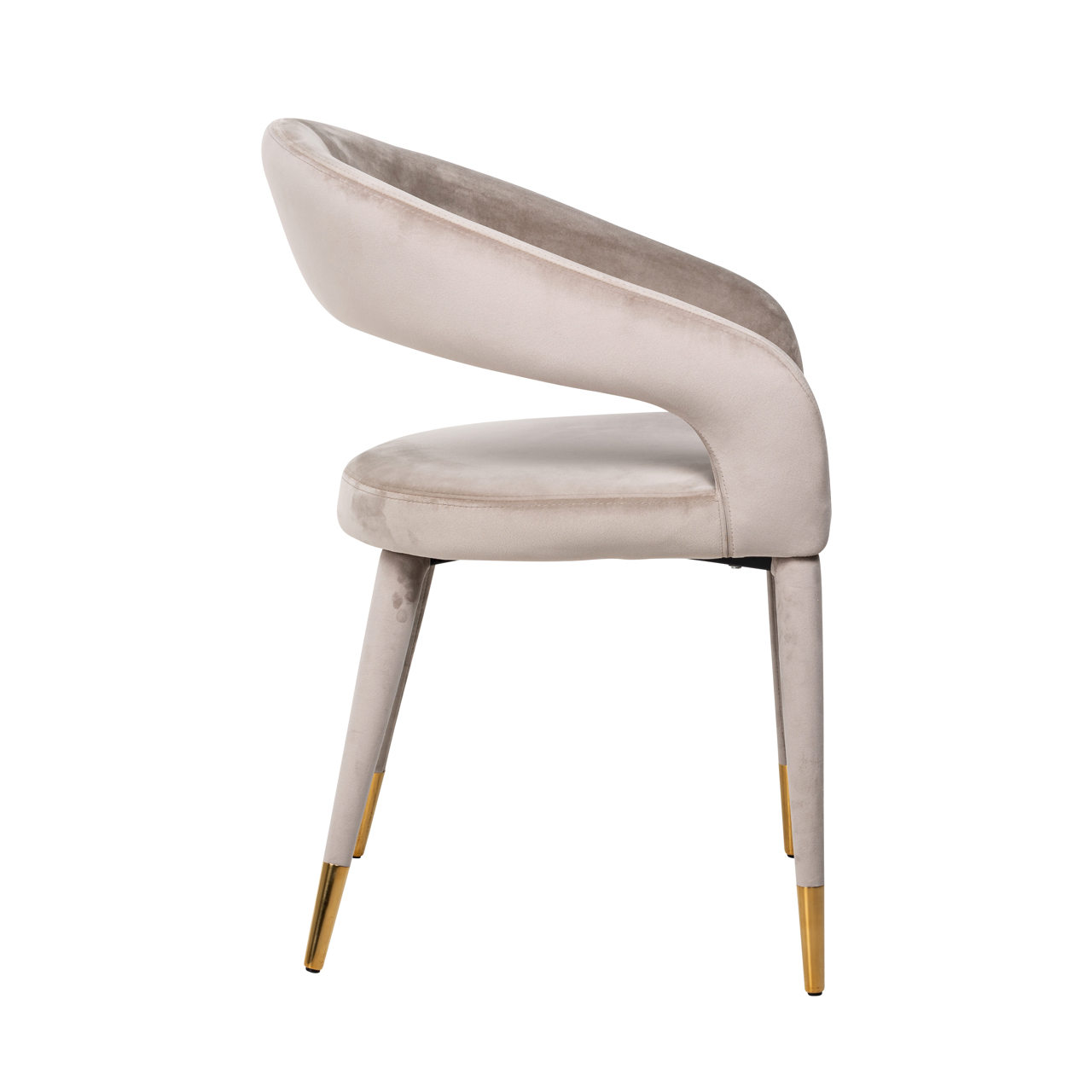 Richmond Interiors Eetkamerstoel Gia khaki velvet fire retardant