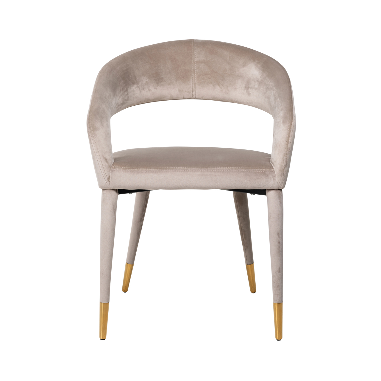 Richmond Interiors Eetkamerstoel Gia khaki velvet fire retardant