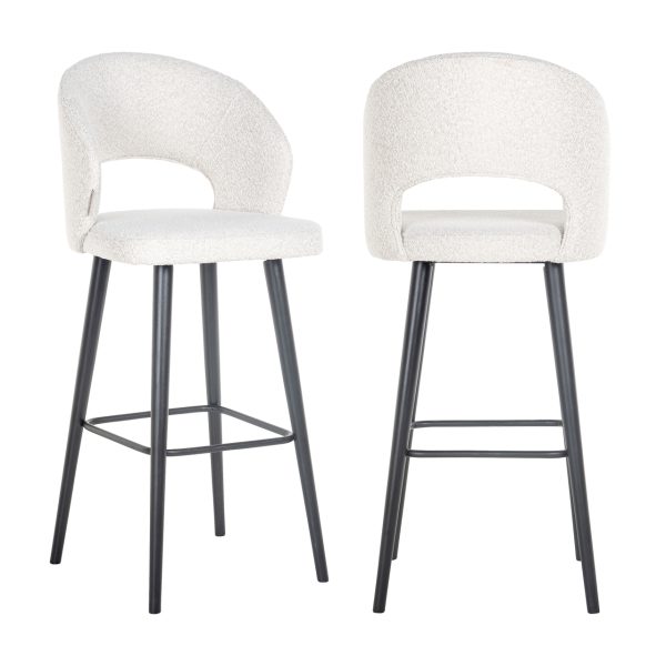 Richmond Interiors Barstoel Savoy white bouclé