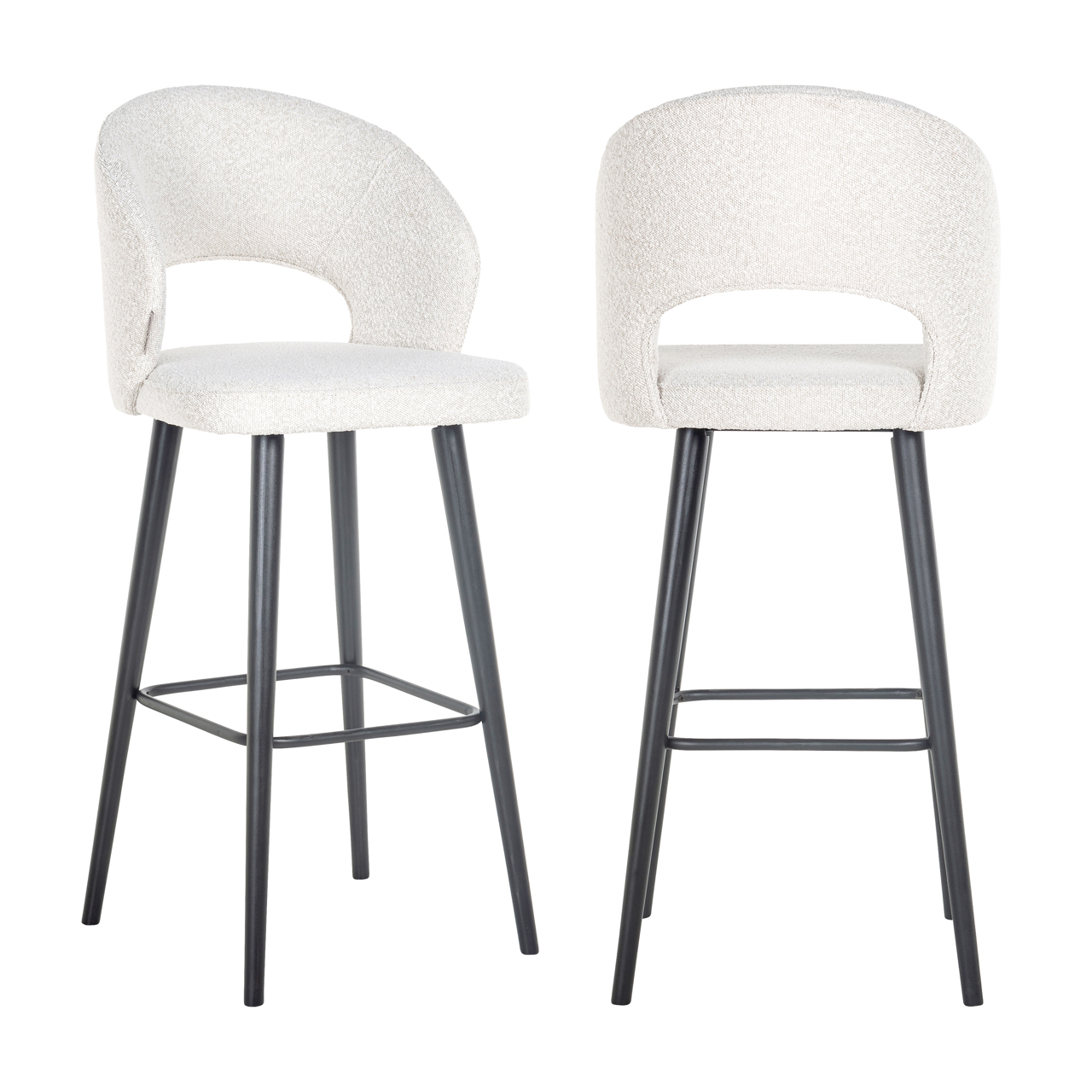 Richmond Interiors Barstoel Savoy white bouclé