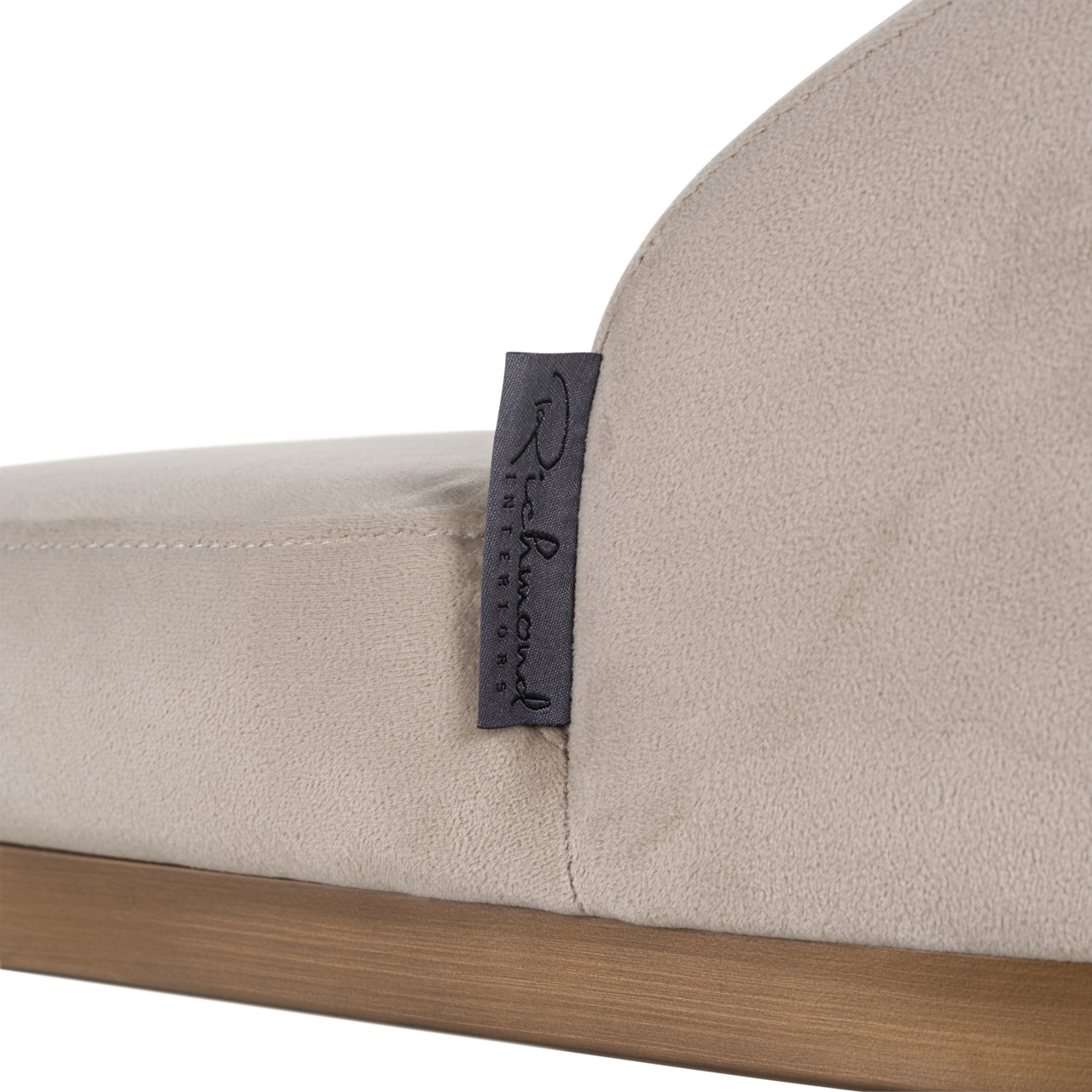 Richmond Interiors Barstoel Bolton khaki velvet brushed gold fire retardant (Set of 2)