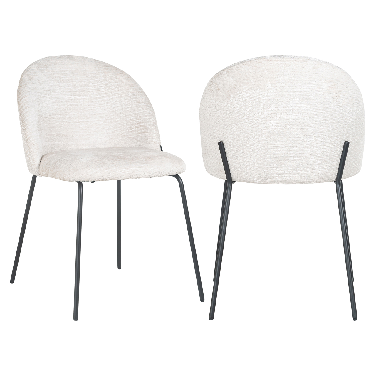 Richmond Interiors Eetkamerstoel Alyssa cream fusion (Set of 2)