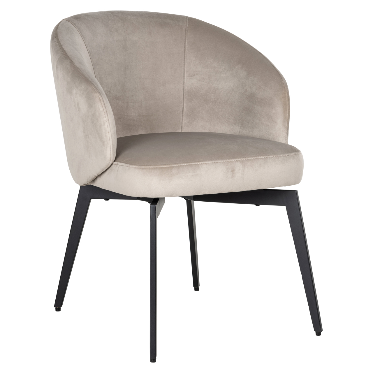 Richmond Interiors Eetkamerstoel Amphara khaki velvet fire retardant