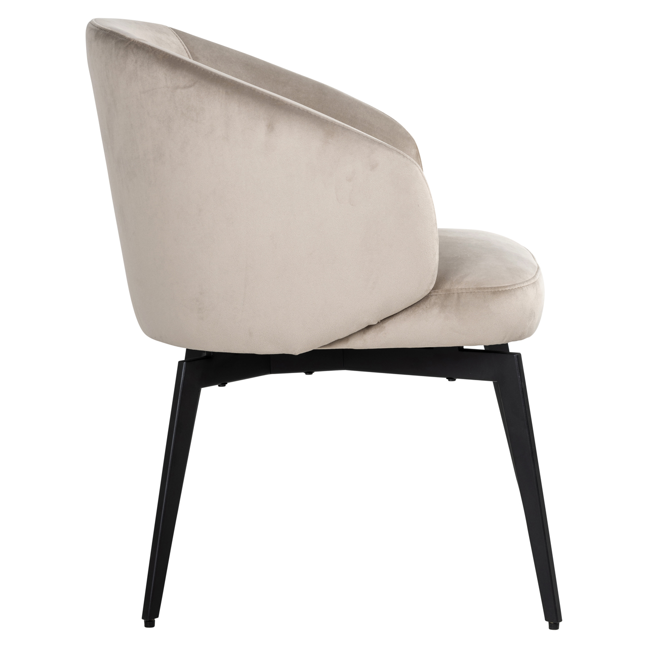 Richmond Interiors Eetkamerstoel Amphara khaki velvet fire retardant