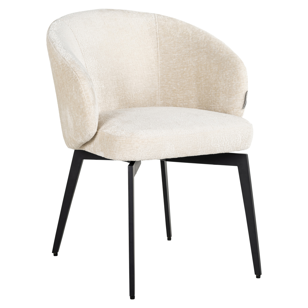 Richmond Interiors Eetkamerstoel Amphara FR white chenille fire retardant