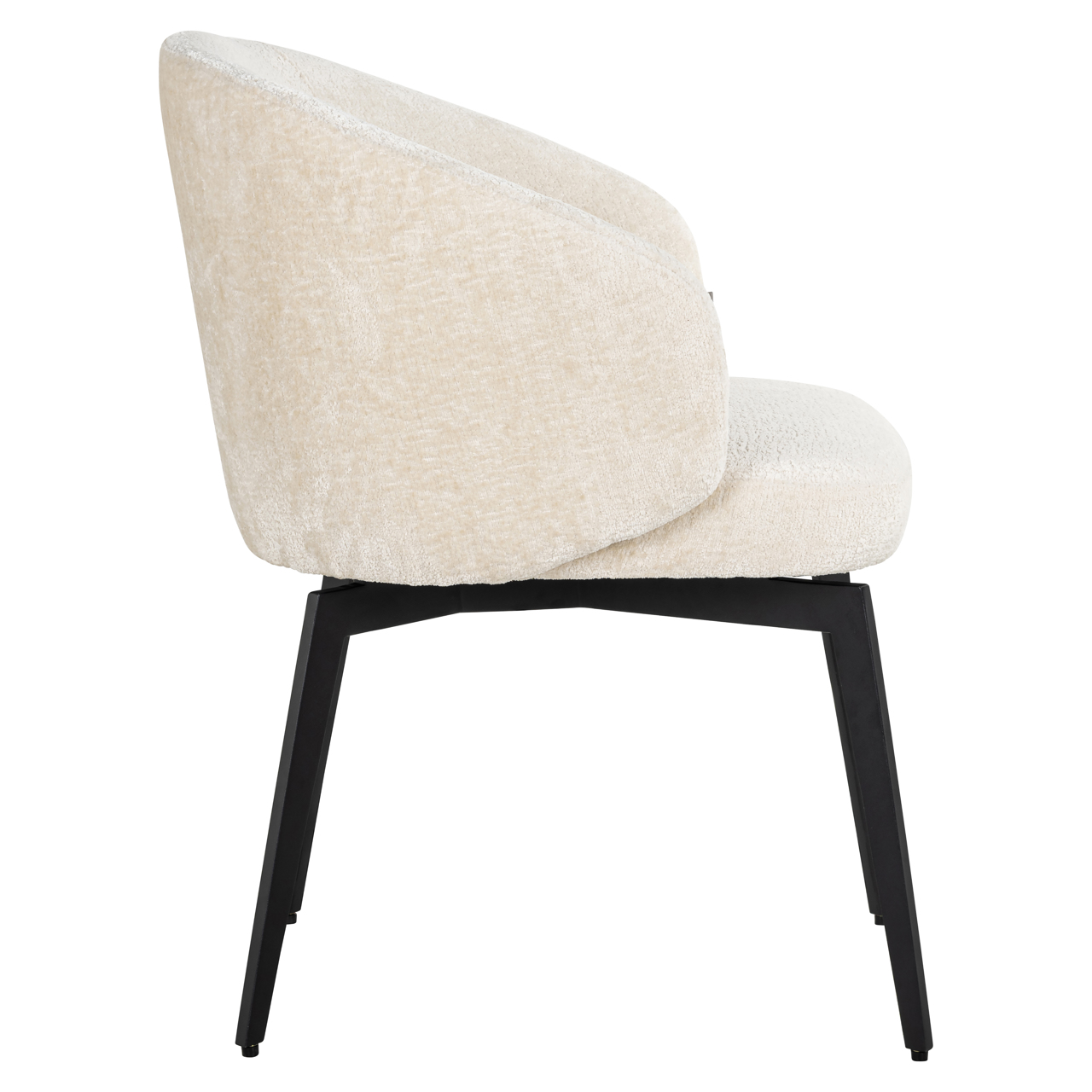 Richmond Interiors Eetkamerstoel Amphara FR white chenille fire retardant