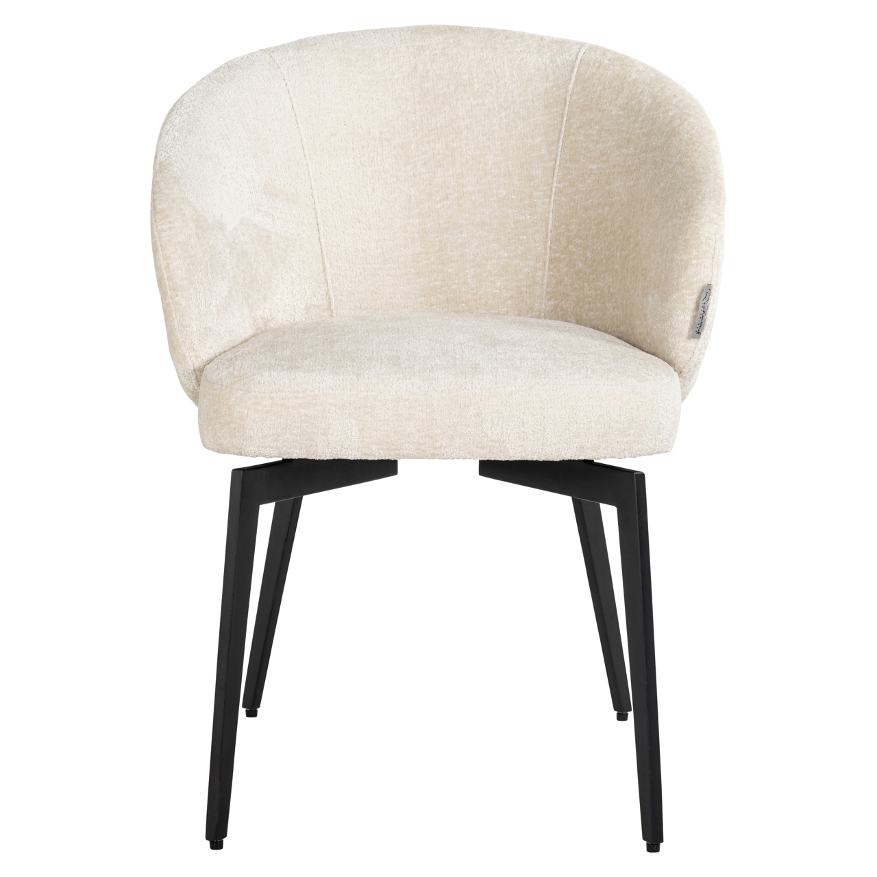 Richmond Interiors Eetkamerstoel Amphara FR white chenille fire retardant