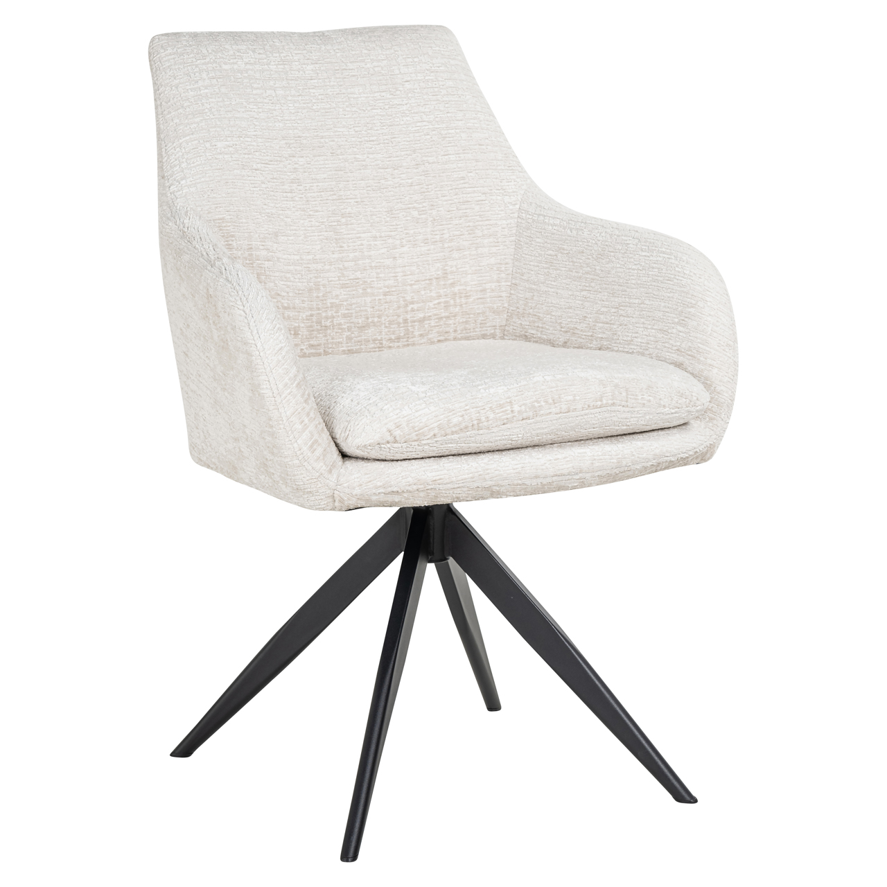 Richmond Interiors Eetkamerstoel Lisonne cream fusion swivel