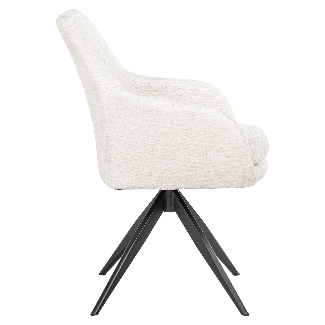 Richmond Interiors Eetkamerstoel Lisonne cream fusion swivel