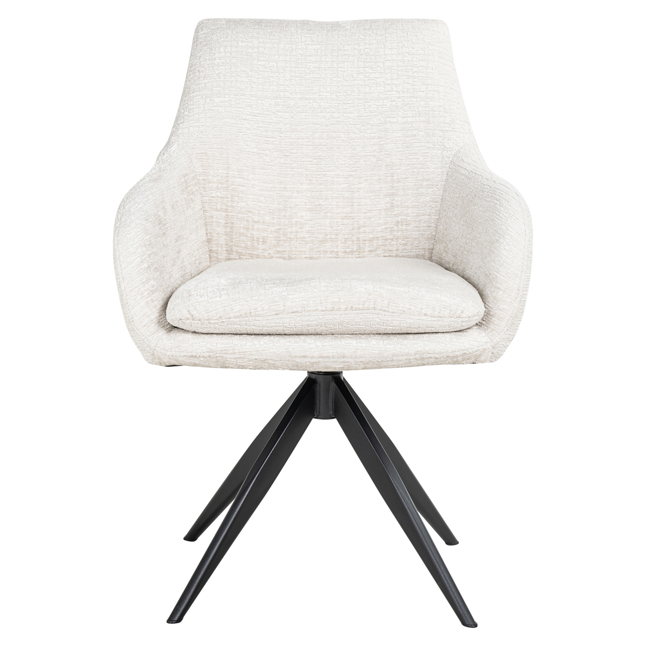 Richmond Interiors Eetkamerstoel Lisonne cream fusion swivel